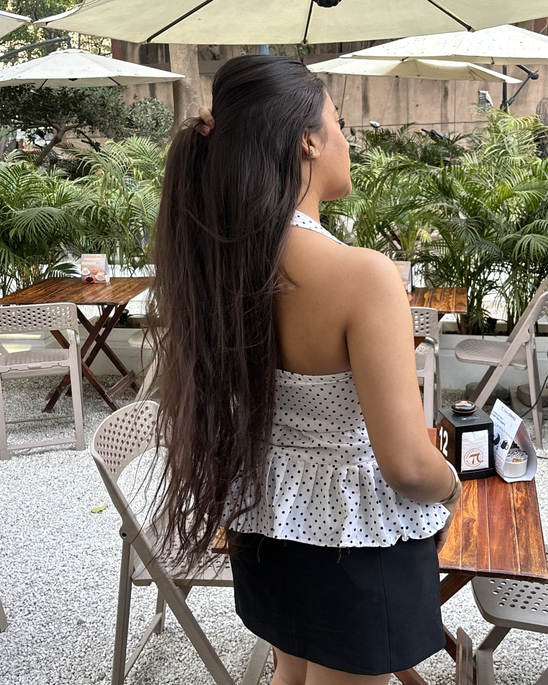 Coco-Polka dot halter neck top Elsewhere Club