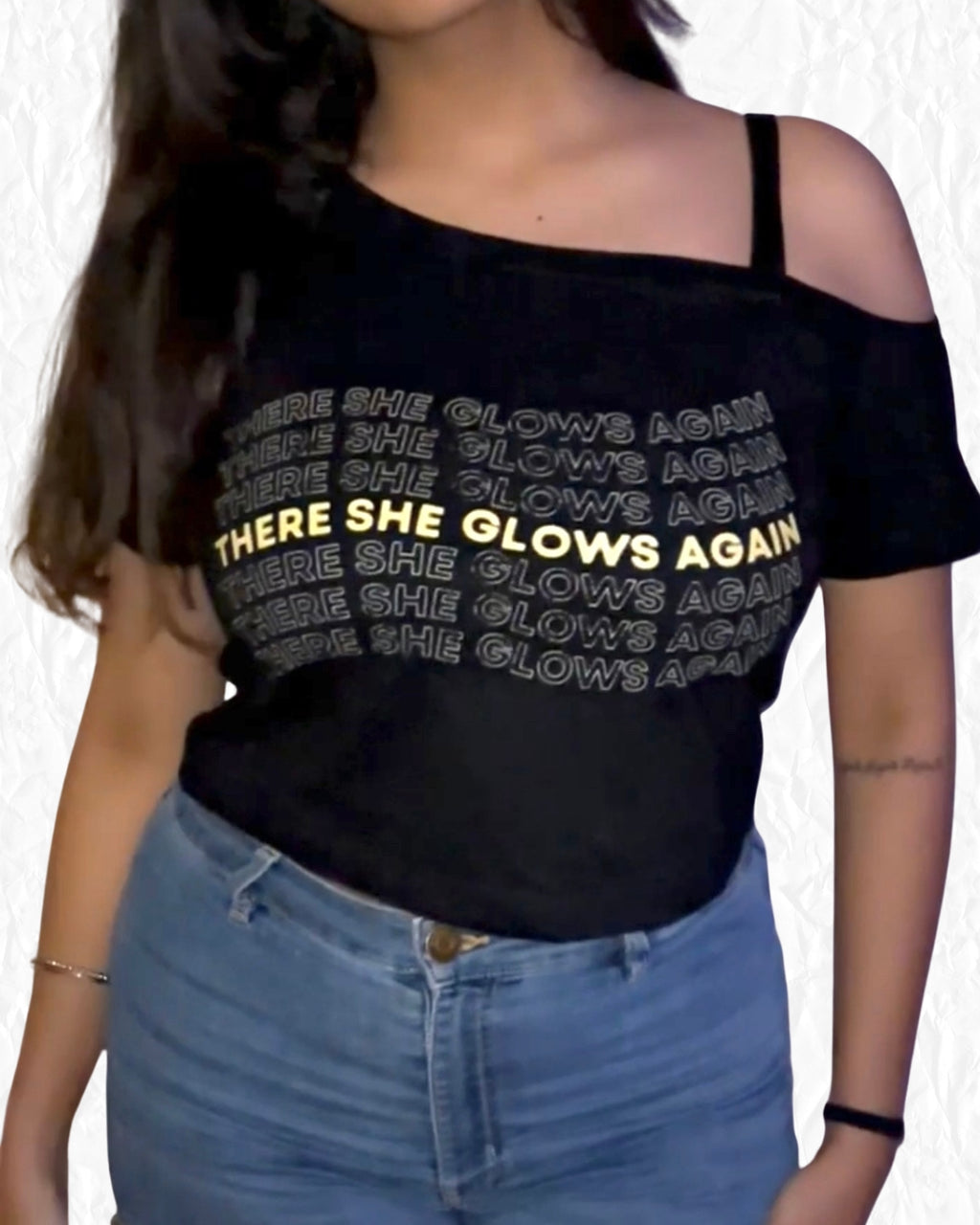 Glowing again - Asymmetrical neck T-shirt Elsewhere