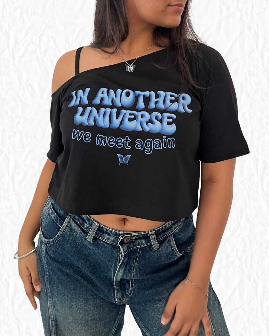 Meant2be- Asymmetrical neck T-shirt Elsewhere