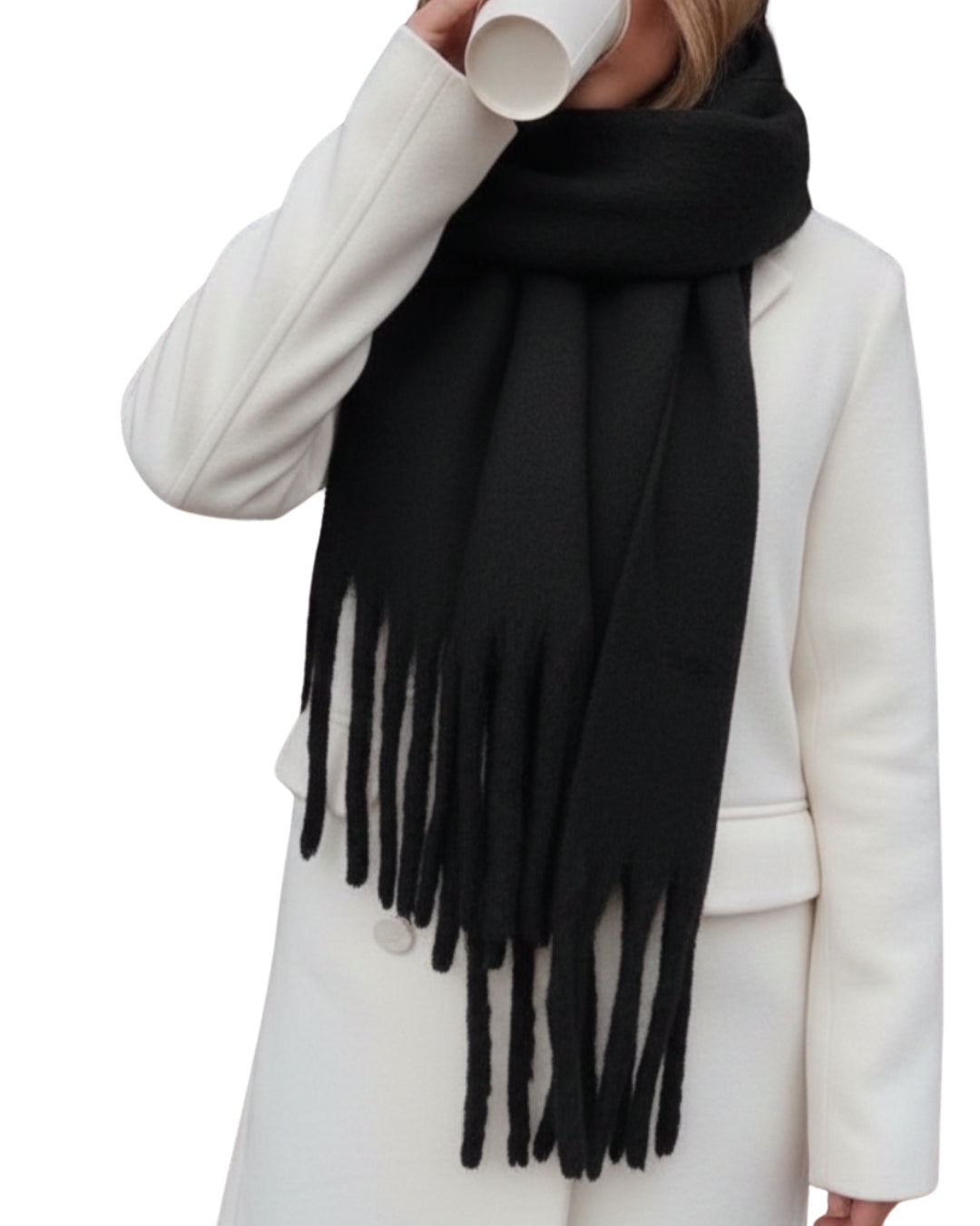 Black winter scarf