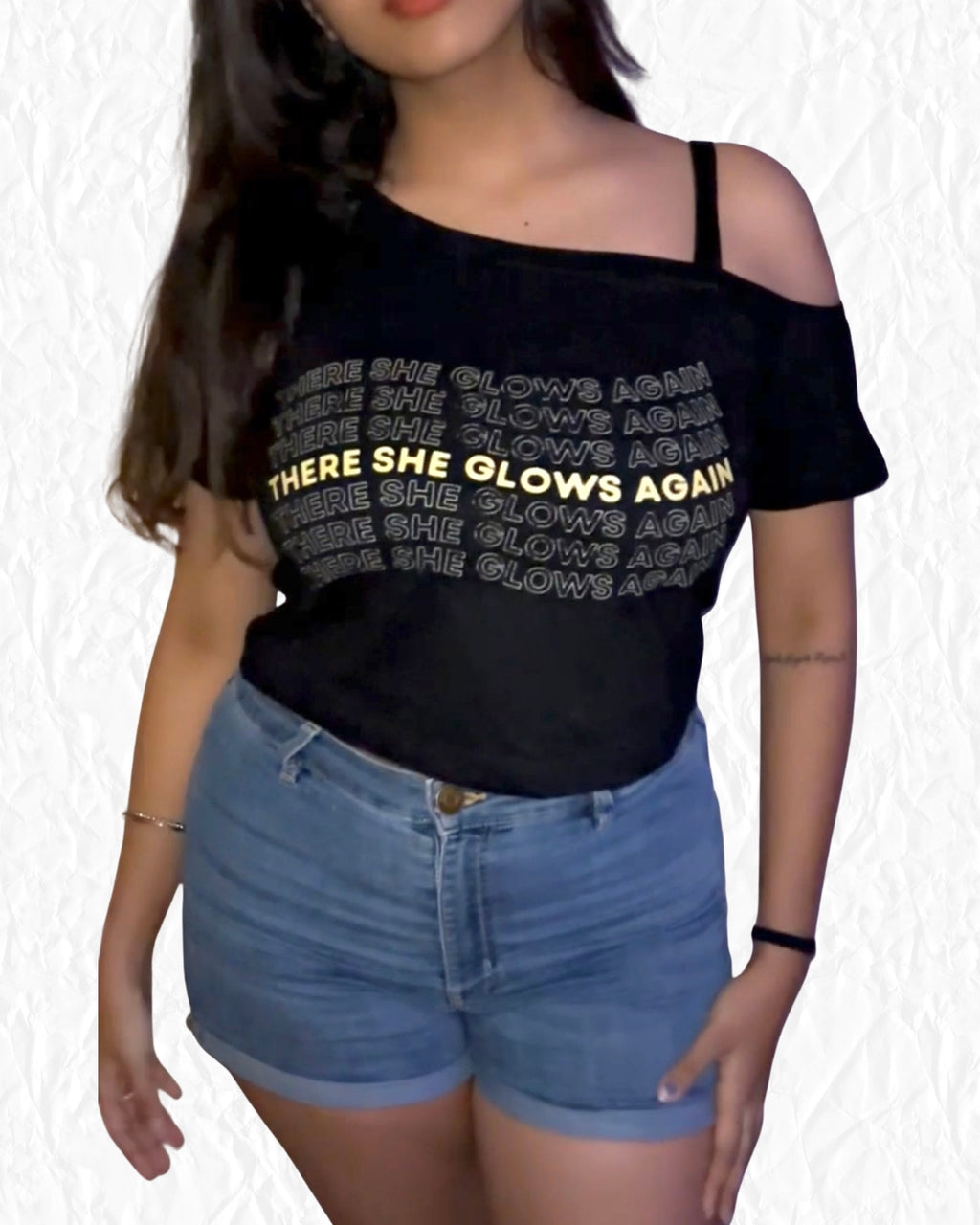 Glowing again - Asymmetrical neck T-shirt Elsewhere