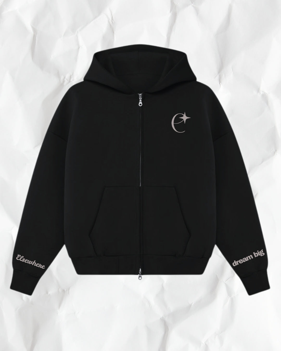 Dream Big(Grey)- Zipper hoodie