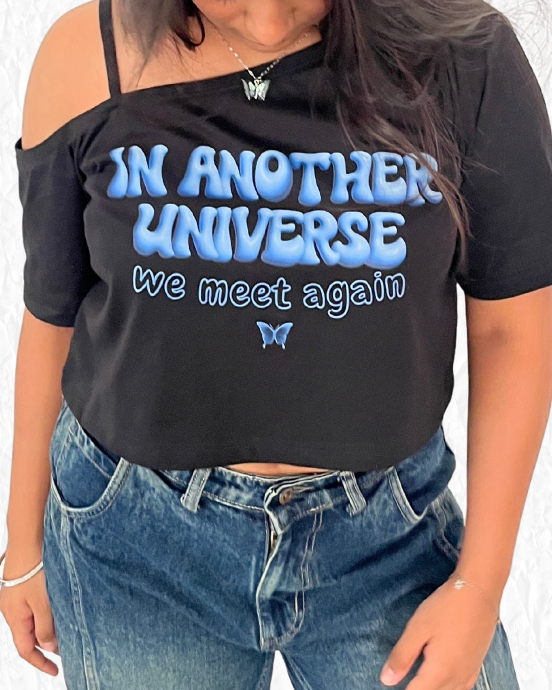 Meant2be- Asymmetrical neck T-shirt Elsewhere