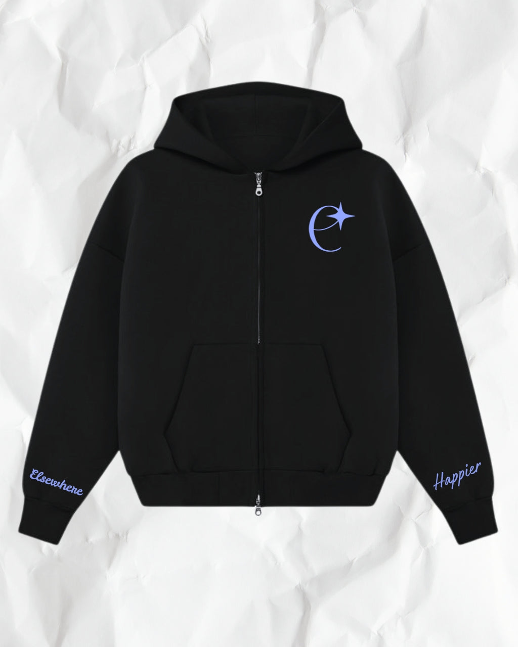 Happier-Zipper Hoodie