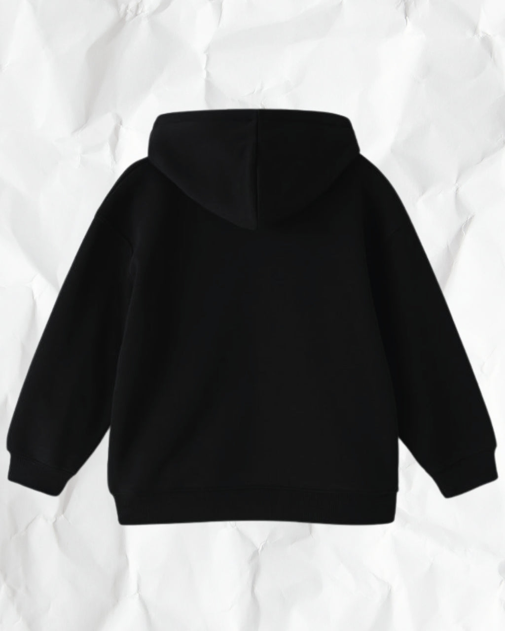 Plain black zipper hoodie