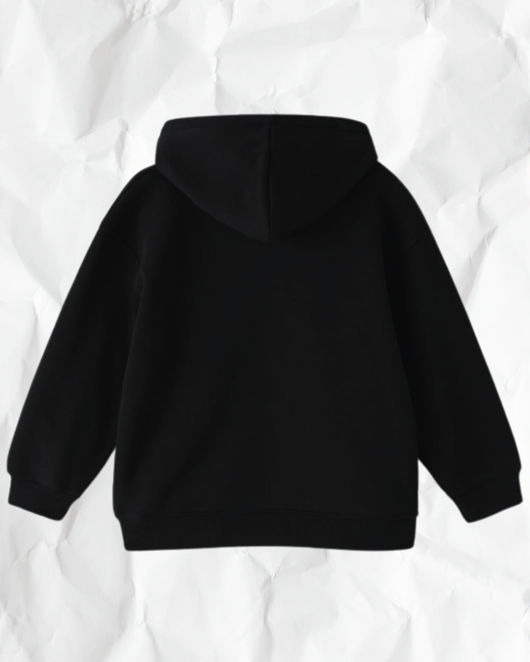 Plain black zipper hoodie