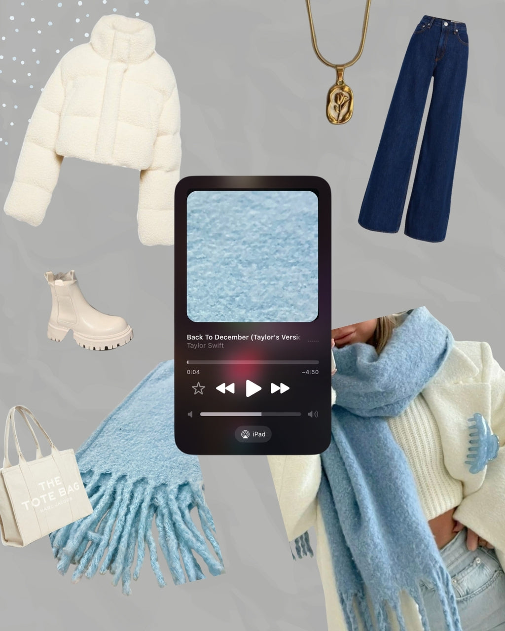 Skyblue winter scarf