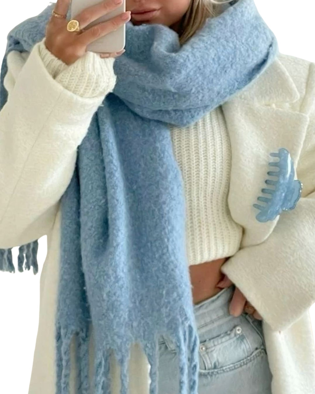 Skyblue winter scarf