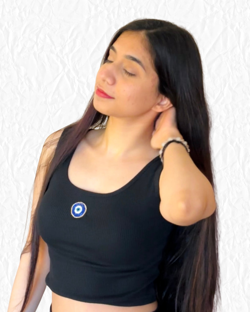 No Nazar- Beaded evil eye Tank Top Elsewhere Club