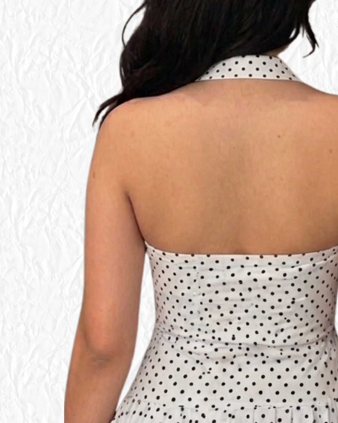 Coco-Polka dot halter neck top Elsewhere Club