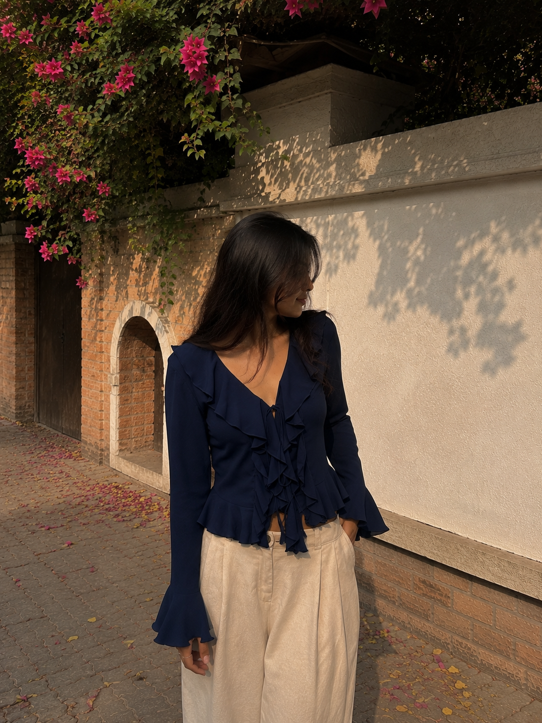 Midnight -Ruffle top Elsewhere Club