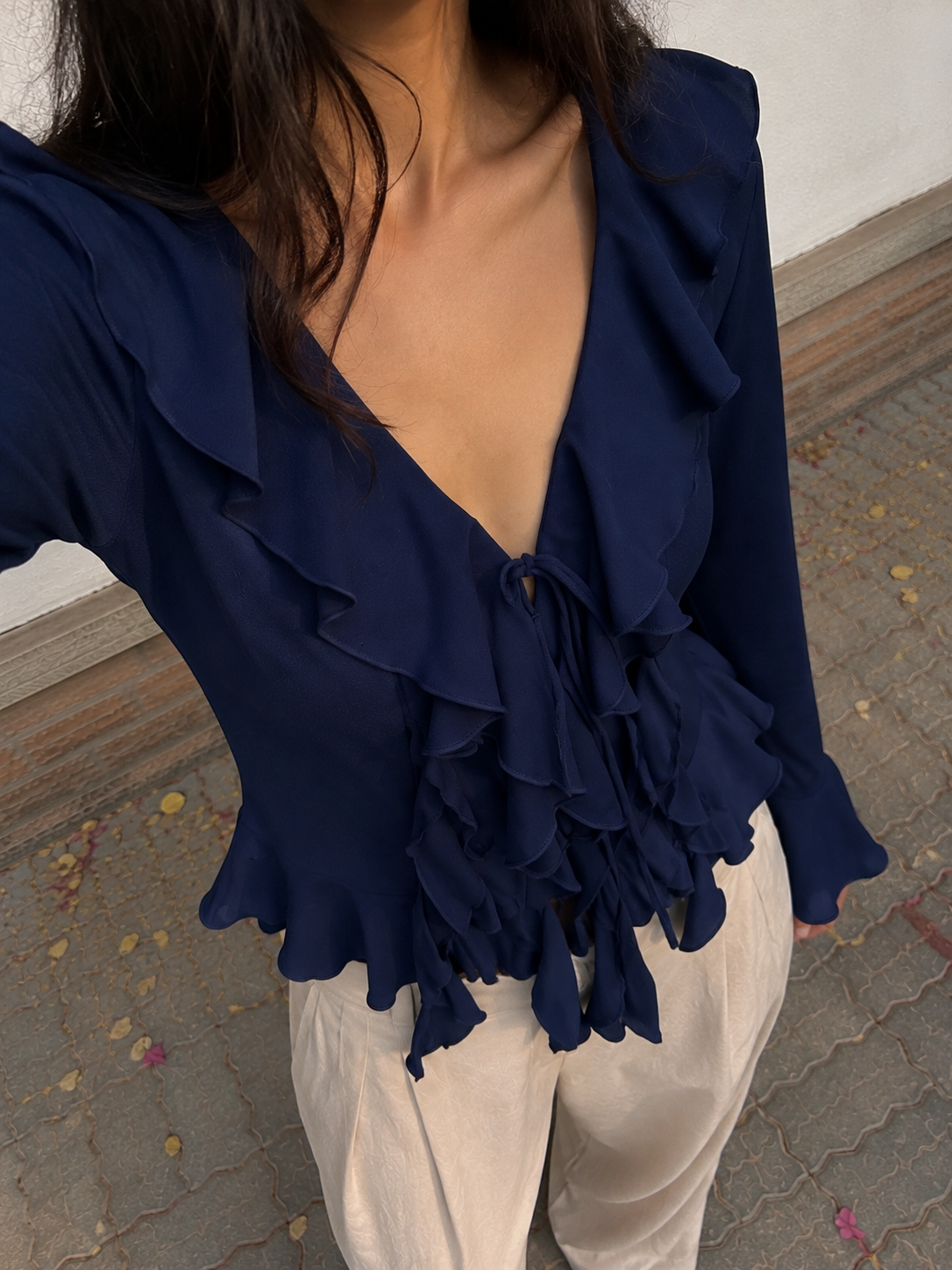 Midnight -Ruffle top Elsewhere Club