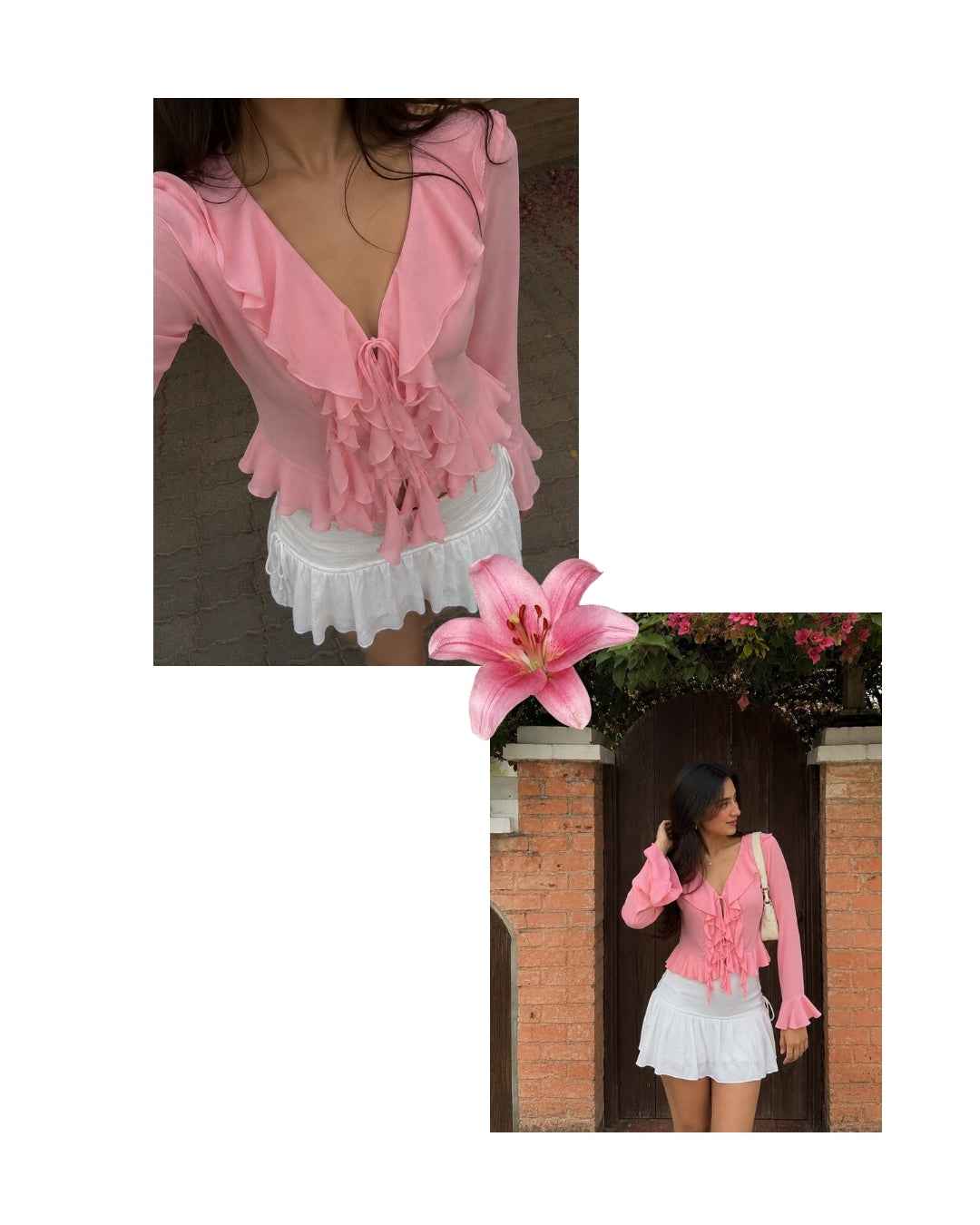 Blush-Ruffle top