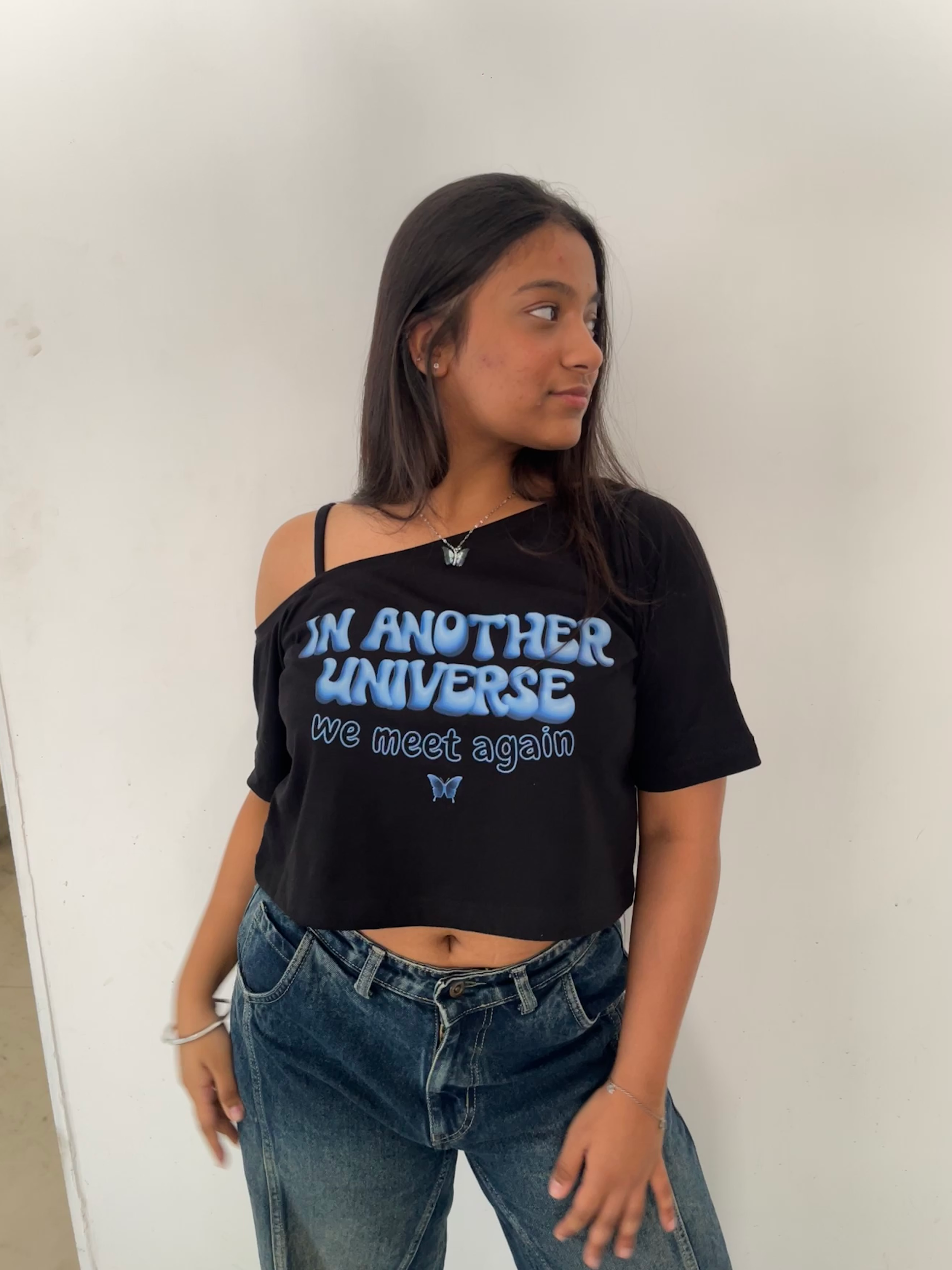 Meant2be- Asymmetrical neck T-shirt